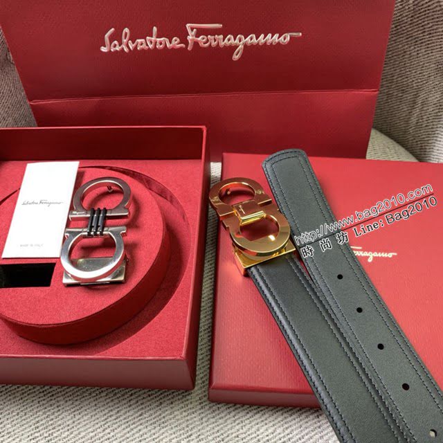 菲拉格慕男女士皮帶 Ferragamo雙扣高端禮盒腰帶  jjp2116